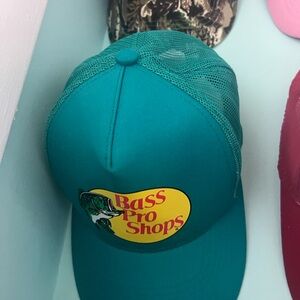 Bass Pro Shops Teal Green Mesh Trucker Hat
